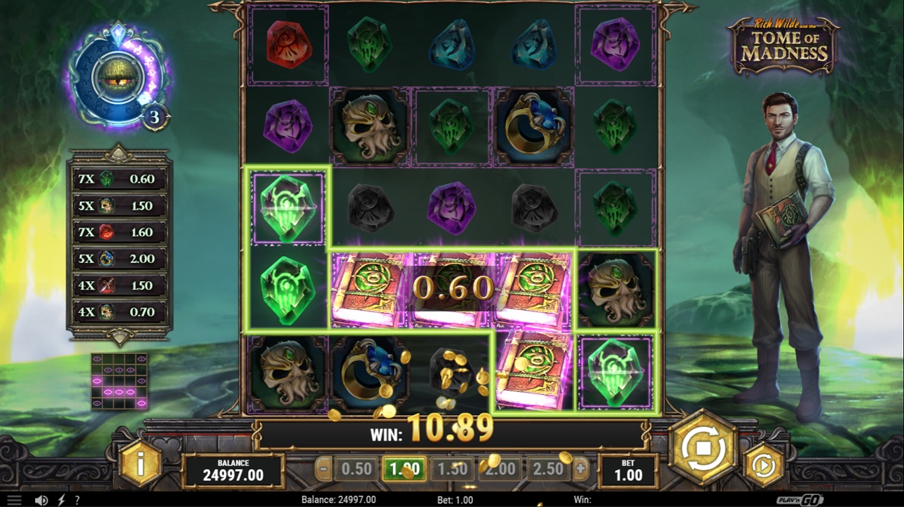 Rich Wilde & The Tome of Madness slot win